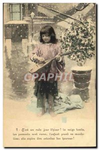 Old Postcard Fun Children beggar The Pantheon Paris