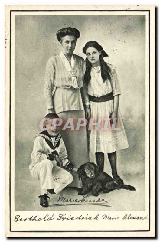 Old Postcard Roten Kreuz Red Cross Berthold Friedrich Marie Alexabdra Dog