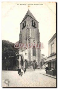 Postcard Bourges Old St. Peter's Church