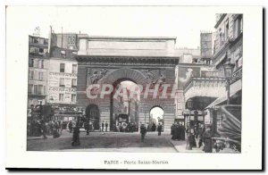 Old Postcard Paris Porte Saint-Martin