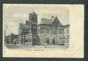 Ca 1906 PPC Springfield Ma Post Office UDB Mint