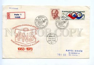 293952 Czechoslovakia 1973 20 PNS press special cancellations registered Praha 