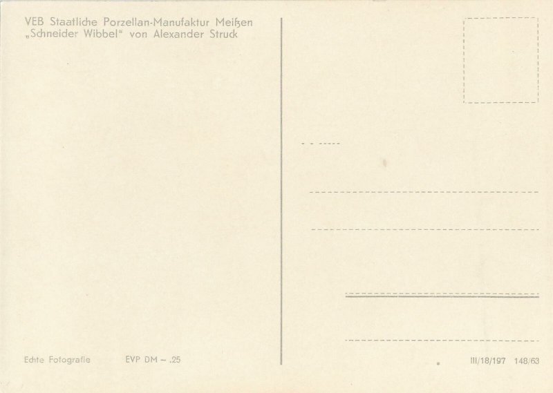 Postcard Porzellan Manufaktur Schneider Wibbel von Alexander Struck