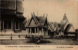 CPA AK Cambodge - A Pnom Penh - L'Ecole d'Administration INDOCHINA (967288)