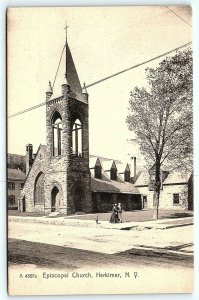Postcard NY Herkimer Pre 1908 View Episcopal Church R37