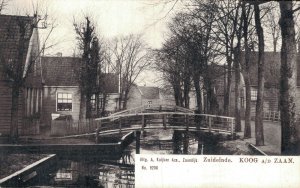 Netherlands Zuideinde Koog aan de Zaan Vintage Postcard 07.53