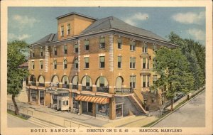 Hancock MD Maryland Hotel Hancock c1930-50s Vintage Postcard
