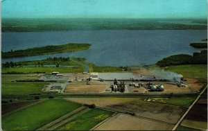 California Chemical Fertilizer Plant Fort Madison Iowa IA Aerial View Postcard 