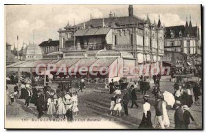Old Postcard Malo Les Bains Le Caf Bellevue