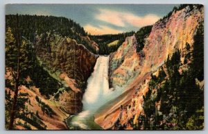 Railroad Postcard - Union Pacific RR - Yellowstone National Park - Wyoming