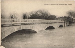 CPA SAINTES-Inondation 18 Février1904 le Pont (45466)