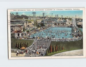 Postcard The Swimming Pool at (Largest In Canada) Sunnyside Toronto Canada