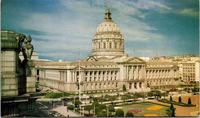 Civic Center San Francisco California CA Municipal City Hall Postcard VTG UNP 