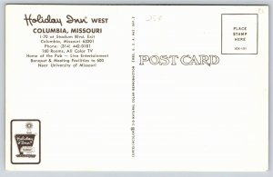 Columbia Missouri~Artist Conception~Holiday Inn West~Pool~Vintage Postcard