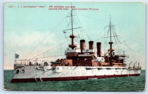 Great White Fleet Battleship Ohio Navy Ship Postcard