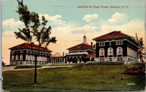 Vtg 1910s Institute for Deaf Mutes Malone New York NY Postcard