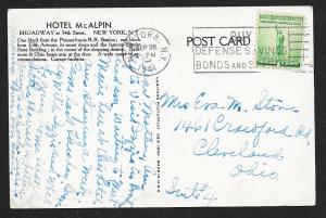 Hotel McAlpine New York NY used c1941