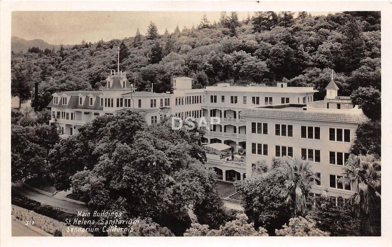 C41/ Sanitarium California Ca Postcard Photo RPPC c30s Main Buildings St Helena