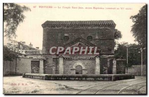 Old Postcard Poitiers Temple Saint Jean Former Baptistere