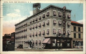 New Brunswick NJ Hotel Klein Vintage Postcard