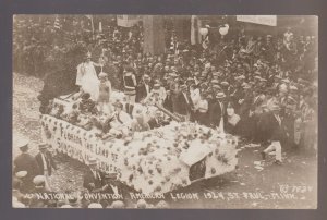 St. Paul MINNESOTA RPPC 1924 PARADE Convention AMERICAN LEGION U.S. Army FLORIDA