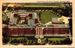 Minnesota Rochester St Mary's Hospital Aerial View Curteich