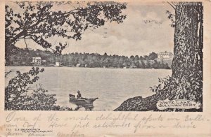 WHITE LAKE SULLIVAN COUNTY NEW YORK-1904 L F BRANNINGS PLATINO PHOTO POSTCARD