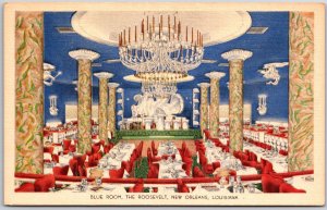 New Orleans Louisiana LA, Blue Dancing Room, The Roosevelt, Restaurant, Postcard