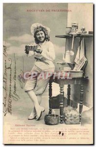 Old Postcard Fantaisie candy recipes Swiss Cake