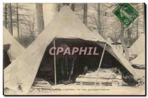 Maisons Laffitte Old Postcard The camp tent interior layout