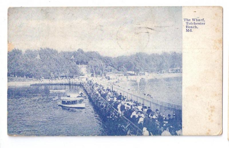 Wharf Tolchester Beach MD 1909