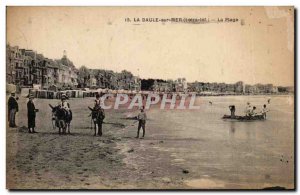 Old Postcard La Baule Beach Donkey Donkey