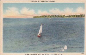 Sailing Off Lake Erie Shores Greetings From Westfield New York 1944