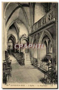 Old Postcard Dives Interior of The Church The baptistry