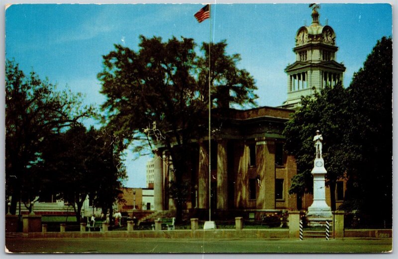 Vtg Huntsville Alabama AL Courthouse Confederate Monument 1950s Postcard