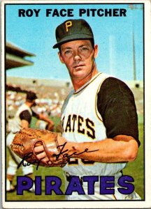 1967 Topps Baseball Card Roy Face Pittsburgh Pirates sk2285