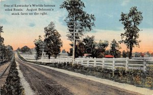 J43/ Lexington? Kentucky Postcard c1910 Oiled Road August Belmont 321