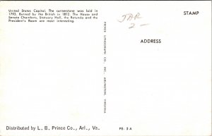 United States Capitol Washington DC Postcard VTG UNP Prince Lithograph Vintage 