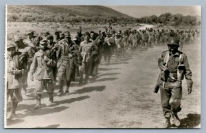 WWII ITALIAN PRISONERS VINTAGE REAL PHOTO POSTCARD RPPC