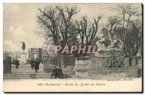 Old Postcard Montpellier Entrance Garden of Peyrou