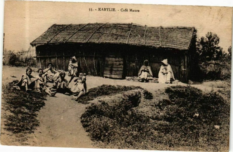 CPA AK Algérie-Kabylie-Café Maure (237254)