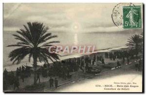 Old Postcard Nice Baie des Anges Sunset