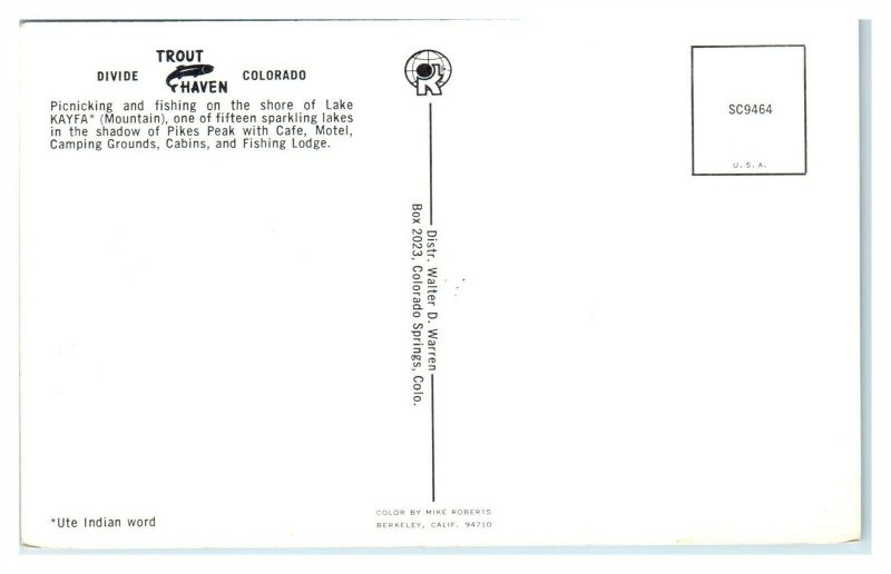 Trout Haven, Divide, CO Postcard *6V(2)16