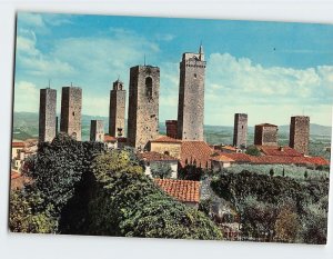 Postcard Le Torri viste dalla Rocca, San Gimignano, Italy