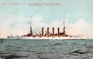 US Armored Cruiser West Virginia Military Battleship Unused 