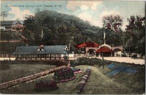 Entrance to Rock Springs Park, Chester WV Vintage Postcard A79