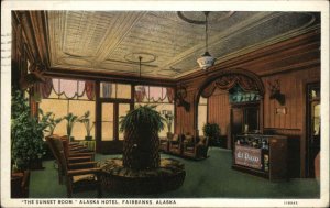 Fairbanks Alaska AK Alaska Hotel Sunset Room Vintage Postcard