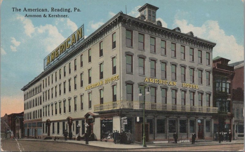 Postcard The American Reading PA Ammon & Kershner