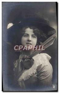 Postcard Old Fashion Female Hairstyle Headdress Hat