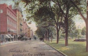 Ohio Sandusky Washington Row And Park 1910